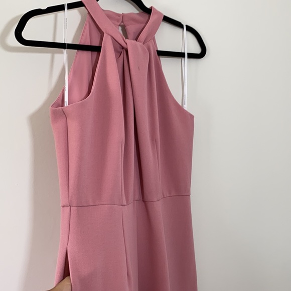 Julia Jordan Twist-Front Halter Rose Jumpsuit 6 - Picture 5 of 10